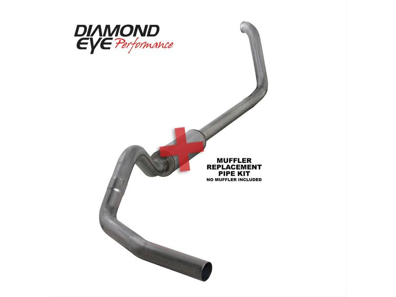 Diamond Eye K4319S-RP Turbo Back Exhaust 00-03.5 F250/F350 7.3 4" Single Pass No Muffler Stainless
