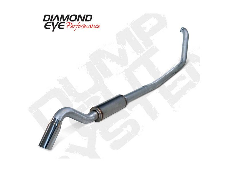 Diamond Eye K4319S-TD Turbo Back Exhaust Ford 7.3 Liter Underbody Exit Single Turn Down Stainless