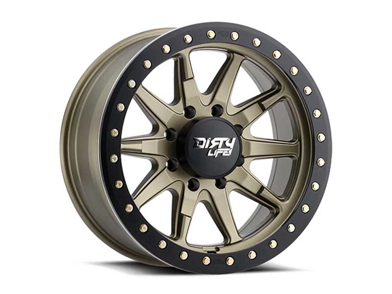 Dirty Life Race Wheels 9304-7981MGD DT-2 9304 Satin Gold 17X9 8-165.1 -12mm 130.8mm