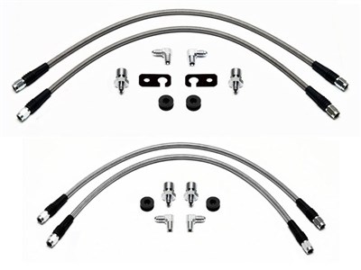 Fabtech FTS94061 Front & Rear Extended Brake Line Set for 2007-2018 Wrangler JK With Up To 5-in Lift