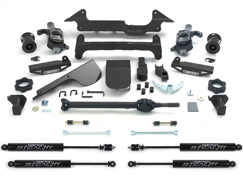 Fabtech K5001M 6-inch Lift Kit With Stealth Shocks, Fits 2003-2005 Hummer H2 W/ OE Rear Air Bags