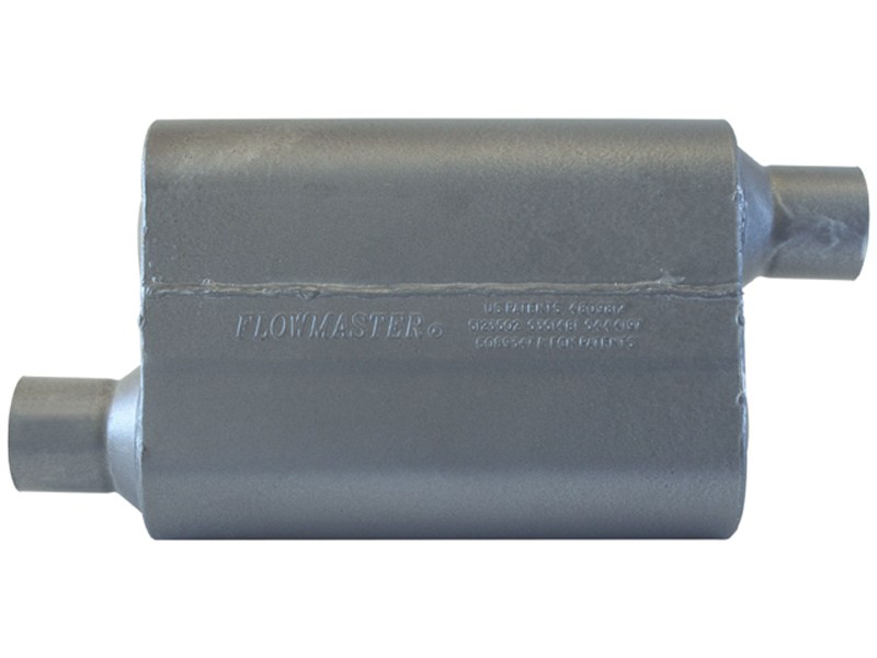 Flowmaster 842548 Super 44 Series Stainless Muffler Offset 2.50 In/2.50 Out - Aggressive Sound
