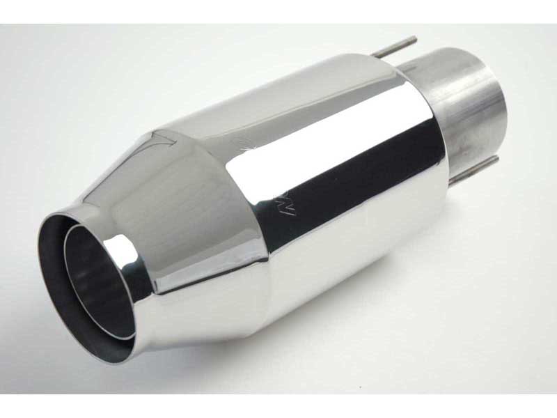 Gibson 110002 Stainless Transon-Mount Bullet Muffler Set for 500HP, 502, 525, 525SC, 575, 575SC