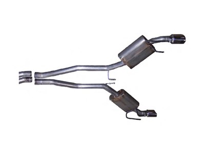 Gibson 320002 Aluminized Axle Back Exhaust With 4-inch Stainless Tips 2010-2013 Camaro SS