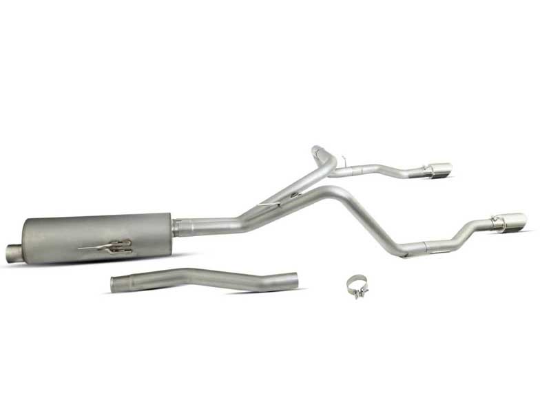 Gibson 617410 Split Rear Exit Stainless Catback Exhaust for 2020-2023 Gladiator 3.6L
