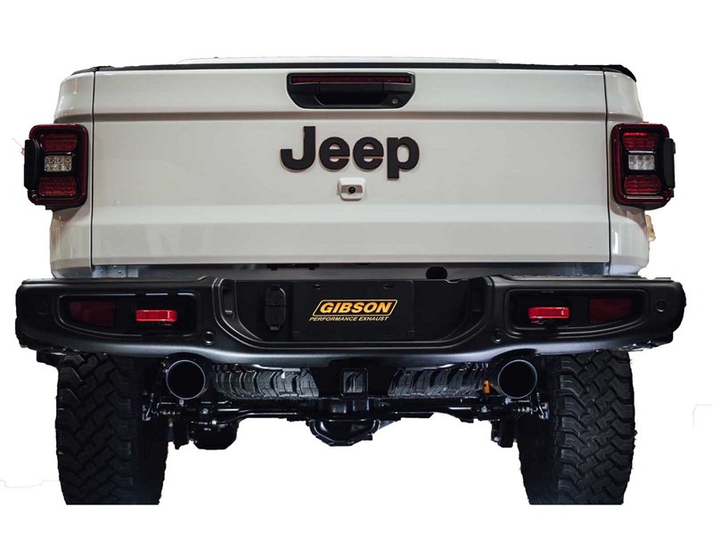 Gibson 617410B Split Rear Exit Stainless Catback Exhaust for 2020-2023 Gladiator 3.6L