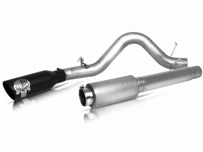 Gibson 70-0027 Patriot Skull Cat-Back Single-Exit Exhaust 2011-2013 Ford F-150 3.5 EcoBoost CCLB