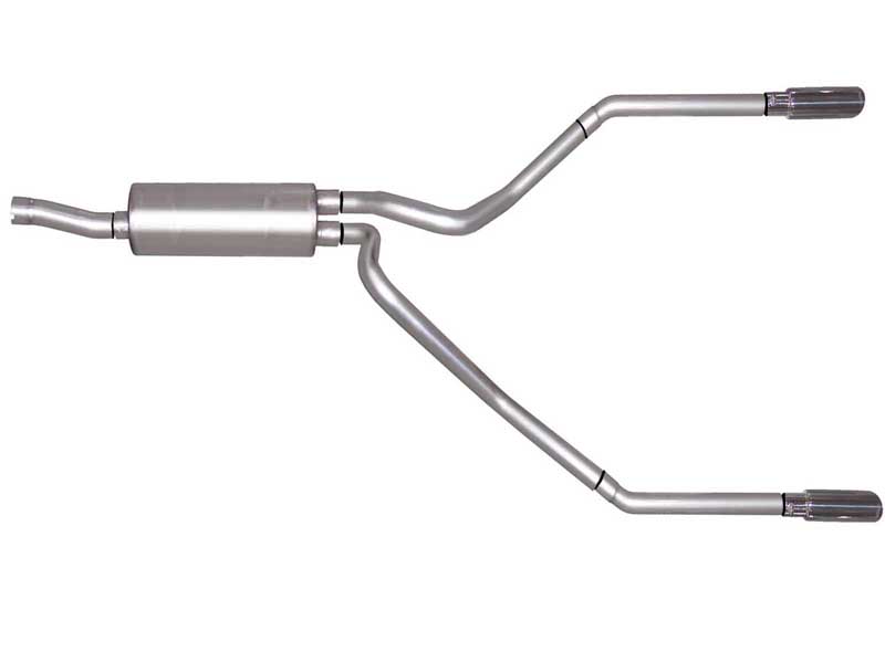Gibson 9505 Split Rear Exit Aluminized Catback Exhaust for 1999-2004 F-250/F-350 5.4L-6.8L