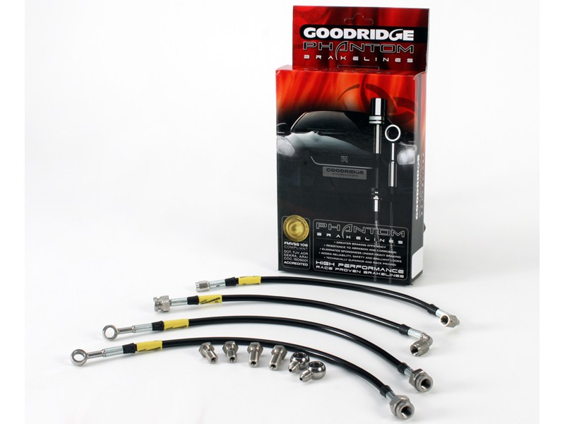 Goodridge 12219BKC Phantom Series G-Stop Stainless Brake Lines for 2010-2015 Camaro SS