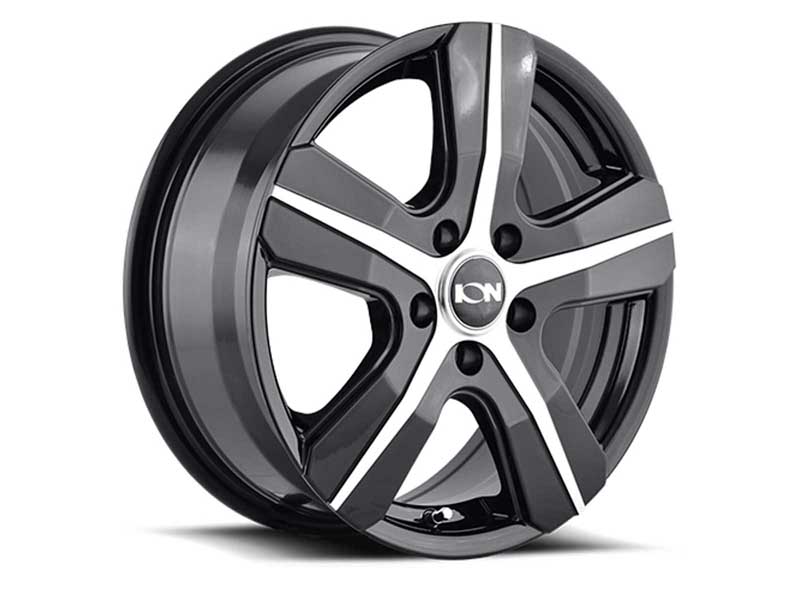 ION Wheels 101-6631B 101 GB 18x8 Machined Face Gloss Black 5 On 108 Bolt Pattern 50 Offset