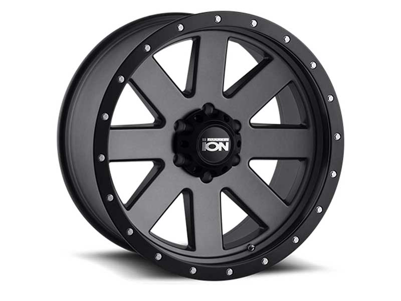ION Wheels 134-2183MG 134 GY 20x10 Black Beadlock Matte Gunmetal Gray 6x139.7 Bolt -19 Offset
