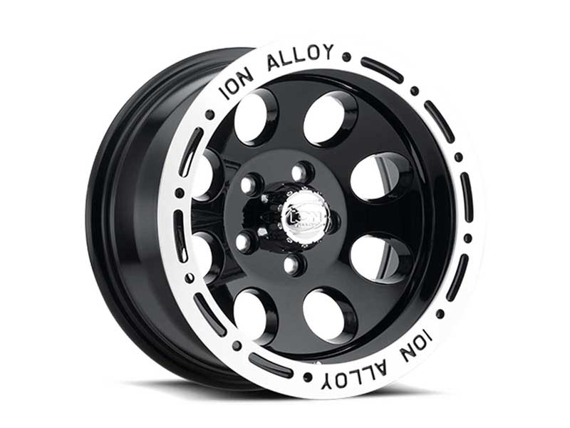 ION Wheels 174-6835B 174 16x8 Machined Lip Black 5 On 135 Bolt Pattern -5 Offset