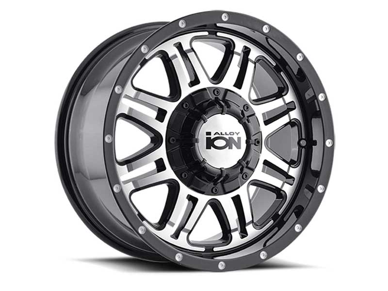 ION Wheels 186-8937B18 186 BK 18x9 Machined Face Black 6 On 135/6 On 139.7 Bolt Pattern 18 Offset