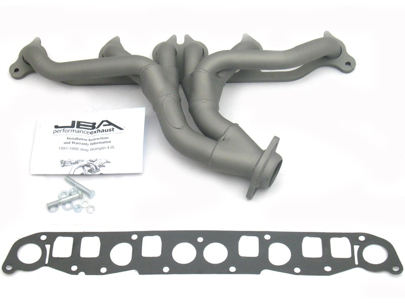 JBA 1526SJT Titanium Ceramic Coated 50-State Legal Header for 1991-1999 Jeep Wrangler & Cherokee 4.0
