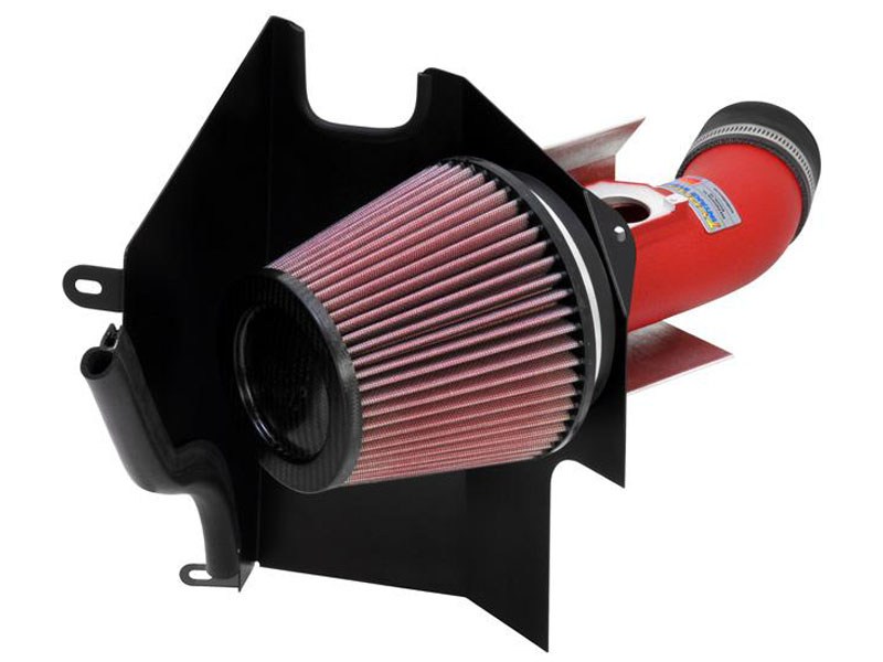 K&N 69-8001TWR Wrinkle Red Typhoon Performance Cold Air Intake Kit 2000-2007 Subaru WRX