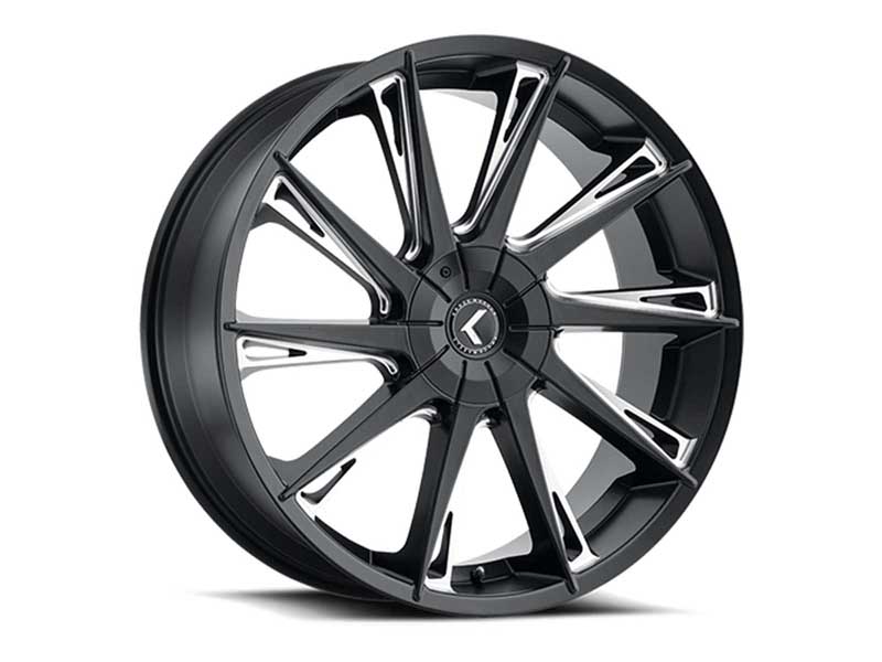 Kraze Wheels KR141-8804M40 Cray 141 B-M 18x8 Milled Black 5 on 114.3/5 on 120 Bolt Pattern 40 Offset