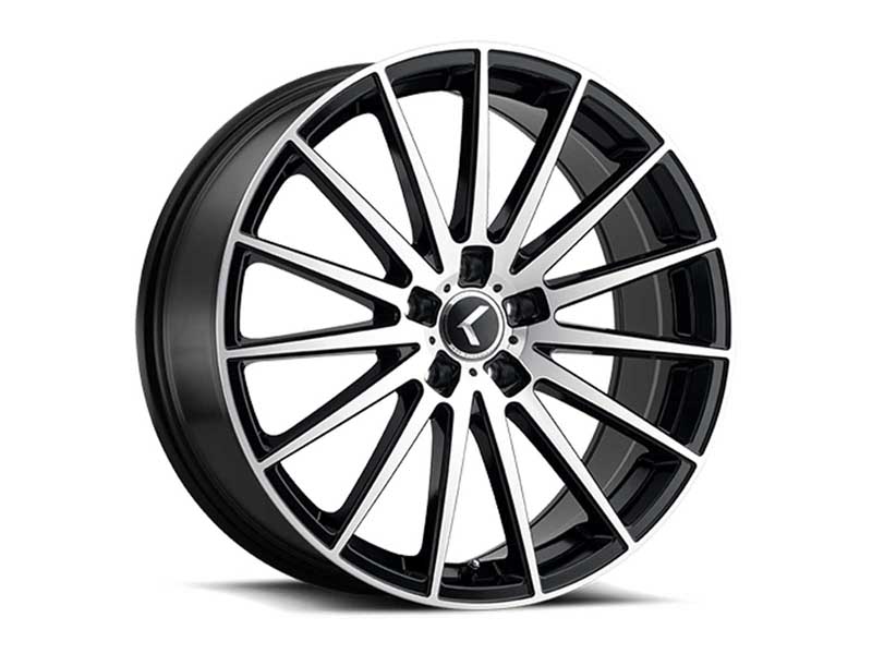 Kraze Wheels KR185-22816BM38 Double Down KR185 BM 22x8.5 Machined Black 5x112/5x114.3 BP 38 Offset