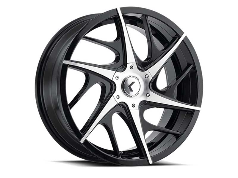 Kraze Wheels KR185-2818B38 Double Down KR185 GB 20x8.5 Gloss Black 5x115/5x120 BP 38 Offset