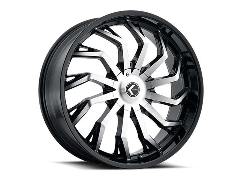 Kraze Wheels KR190-7865BM38 Lusso 190 BM 17x8 Machined Black 5 on 114.3 Bolt Pattern 38 Offset