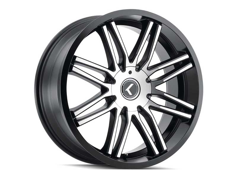 Kraze Wheels KR193-7865BM38 Turismo 193 17x8 Machined Black 5 on 114.3 Bolt Pattern 38 Offset