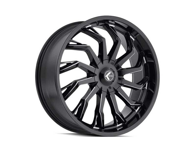 Kraze Wheels KR195-7812B38 Milano 195 SB 17x8 Satin Black 5 on 120 Bolt Pattern 38 Offset