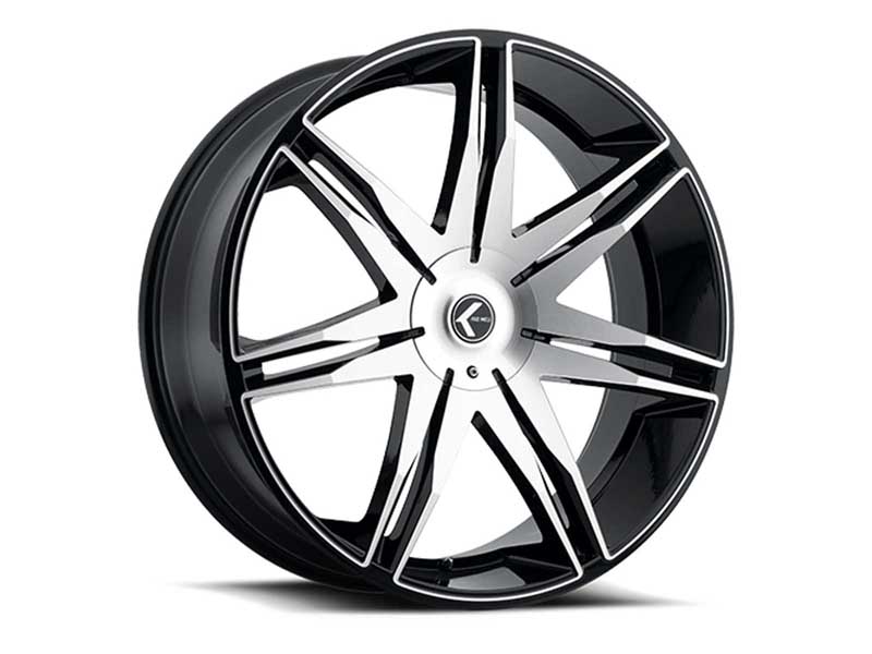 Kraze Wheels KR195-8812B40 Milano 195 SB 18x8 Satin Black 5 on 120 Bolt Pattern 40 Offset