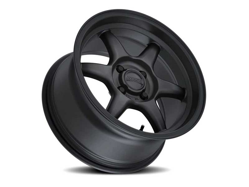 Kansei Wheels K11SB-158014-00 15x8 Tandem K11SB Satin Black 4x114.3 Bolt Pattern 0 Offset