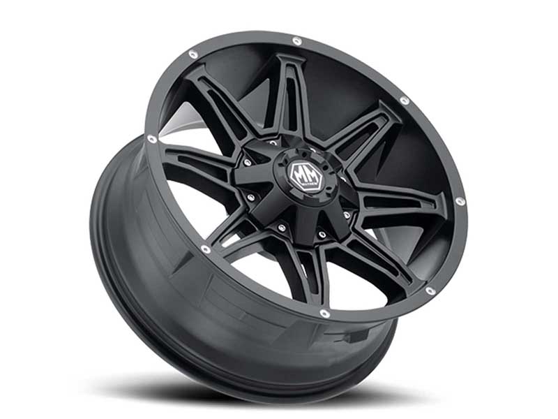 Mayhem Wheels 8090-7956MB Rampage 8090 MB 17x9 Black -12 Offset 5 Lug 4.53 BSM 87 Bore 114.3