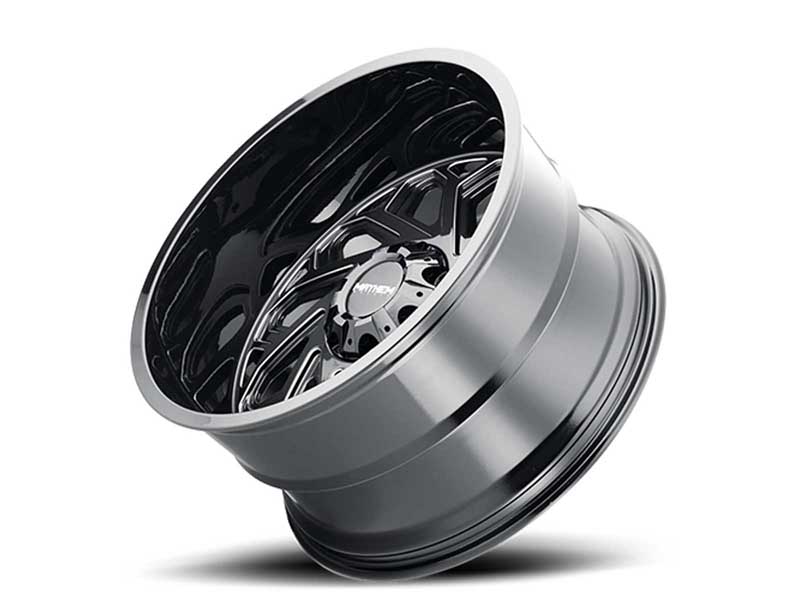 Mayhem Wheels 8112-2981BM Essex 8112 20x9 Milled Spokes Black 0 Offset 8 Lug 5 BSM 125.2 Bore 165.1