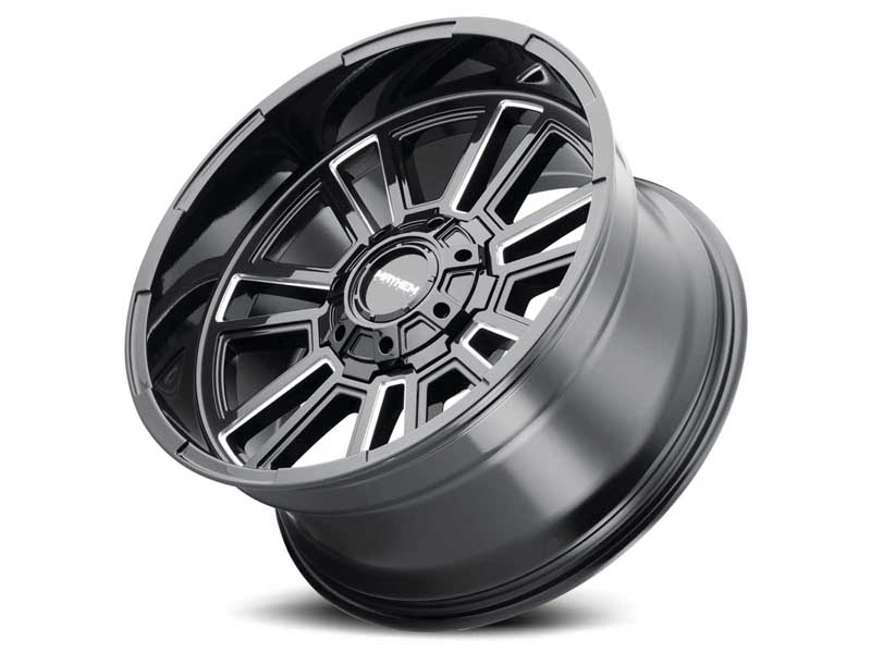 Mayhem Wheels 8115-2181BM Apollo 8115 GB-M 20x10 Milled Gloss Black -19 O/S 8 Lug 125.2 Bore 165.1