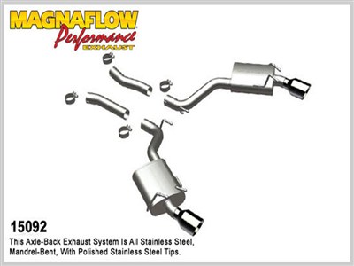 Magnaflow 15092 Street Axle-Back 2.5-in Exhaust W/4.0-in Dual Split Tips 2010-2014 Camaro SS Exhaust