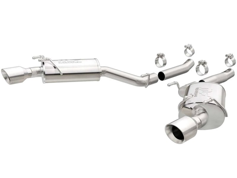 Magnaflow 15354 Stainless Dual Split Exit Axle-Back Exhaust 4-in Polished Tips, 2010-2015 Camaro 3.6