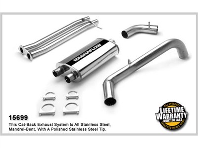 Magnaflow 15699 Dual-Inlet Single Side Exit Cat-back Exhaust for 1996-1999 Suburban/Yukon XL 5.7