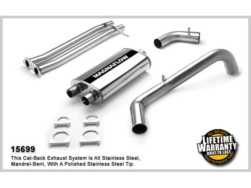 Magnaflow 15699 Dual-Inlet Single Side Exit Cat-back Exhaust for 1996-1999 Suburban/Yukon XL 5.7