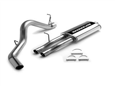 Magnaflow 15779 Side Exit Cat-back Exhaust 4" Polished Tip- EXT-CAB LONGBED
