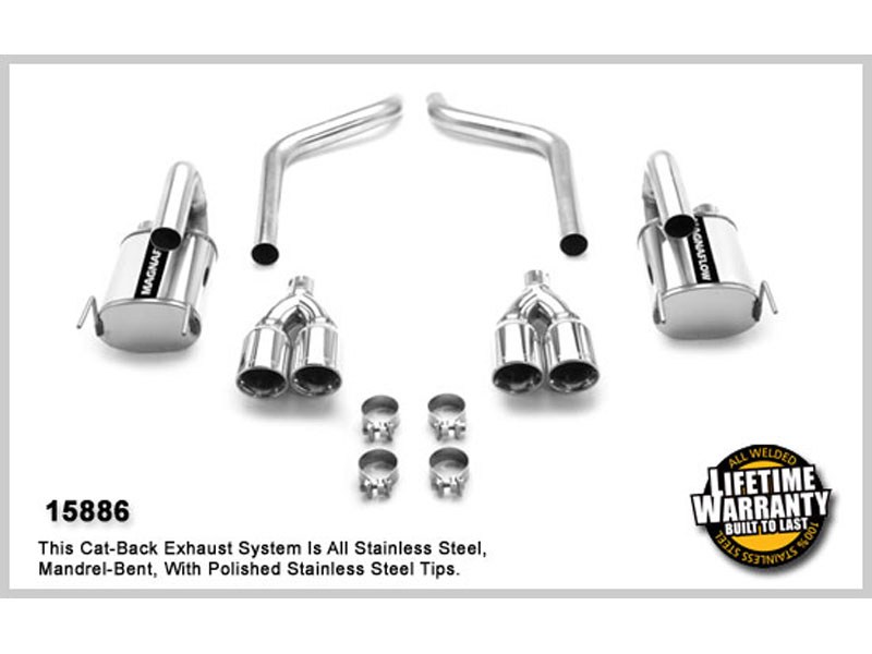 Magnaflow 15886 Dual Rear Exit Axle-back Exhaust System 2005-2008 Corvette C6