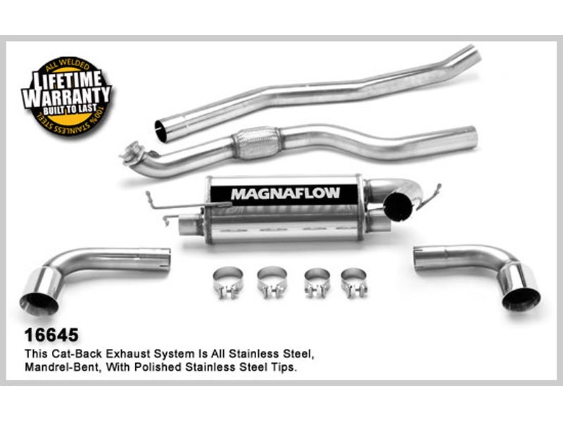 Magnaflow 16645 Dual Exit Cat-back Exhaust System for 2007-2009 Pontiac Solstice GXP 2.0