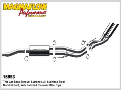 MagnaFlow 16993 Stainless 3-inch Cat-Back Exhaust System for 2010 Ford F-150 SVT Raptor 5.4
