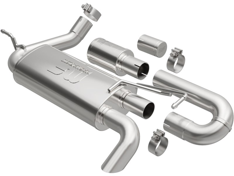 Magnaflow 19668 Overland Series Axle-Back Performance Exhaust for 2007-2018 Jeep Wrangler JK V6