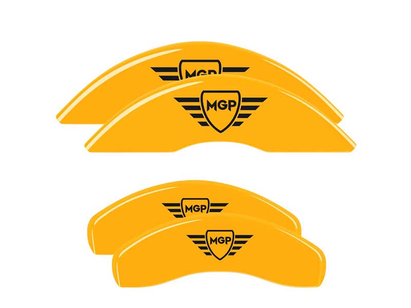 MGP Caliper Covers 16212FMGPYL Front Set 2 Caliper Covers Engraved Yellow With Black 1997-04 Tacoma