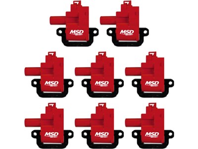 MSD 82628 Blaster Series 1998-2006 GM LS1 & LS6 Ignition Coils 8-Pack, Red