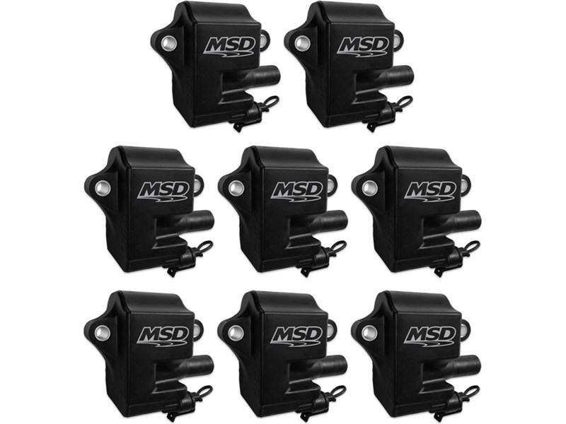 MSD 828583 Pro Power Series GM LS1 & LS6 Ignition Coils 8-Pack, Black