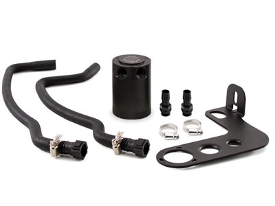 Mishimoto MMBCC-CSS-10PBE Baffled Oil Catch Can Kit, Black, Fits 2010-2015 Camaro SS Manual Trans