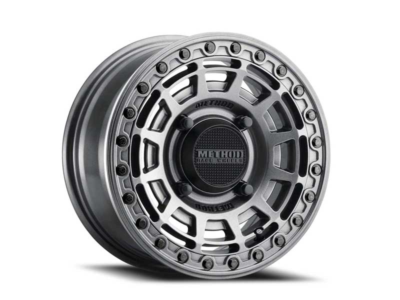 Method MR415510471264B 15x10 MR415 Beadlock UTV 4 x 136 Offset 25 Lip 2.09 Graphite/Gloss Ring