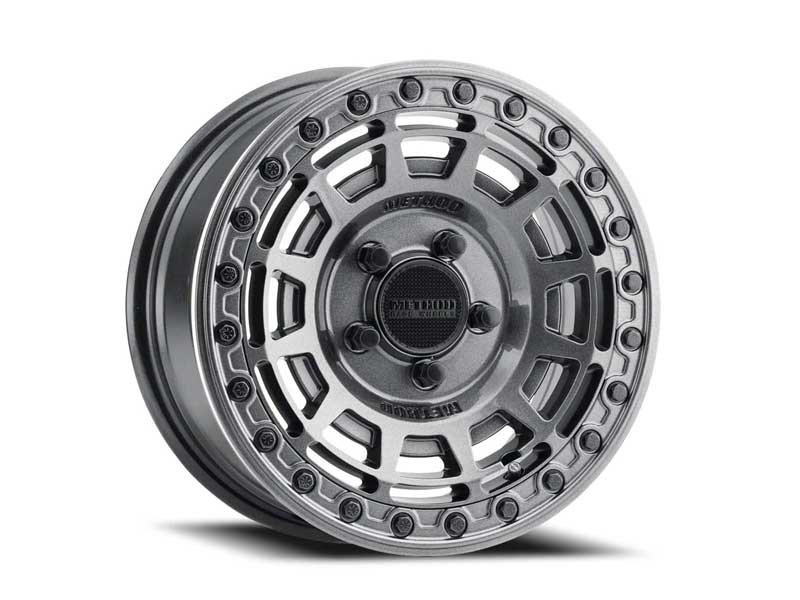 Method MR415570121252B 15x7 MR415 Beadlock UTV 5 x 114.3 Offset 38 Lip 0 Graphite/Gloss Ring