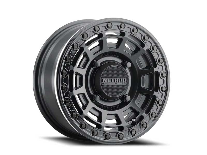 Method MR415570461052B 15x7 MR415 Beadlock UTV 4 x 156 Offset 38 Lip 0 Matte Black/Gloss Ring