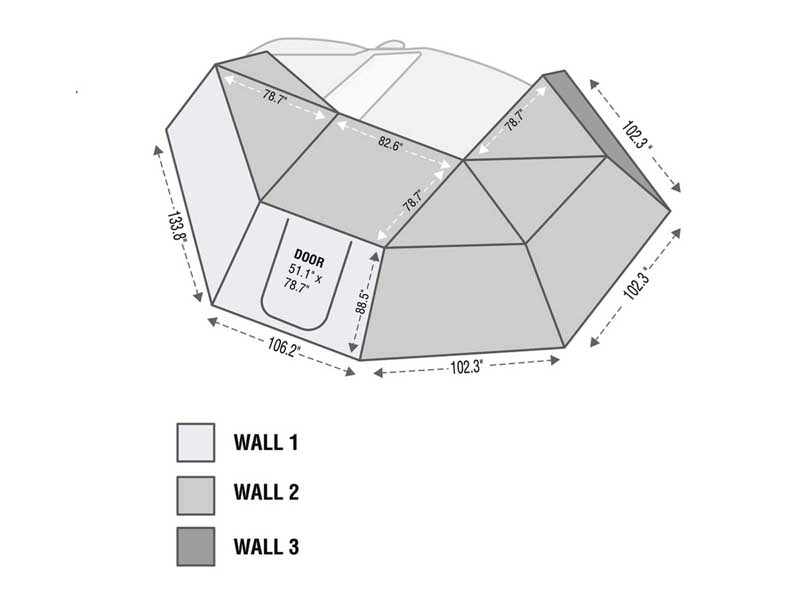 Overland Vehicle Systems 18119909 OVS Nomadic 270 Awning Wall 3 Shop Now