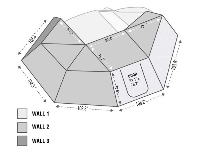 Overland Vehicle Systems 18149909 Nomadic 270 Awning Wall Kit Enhance Your Outdoor Experience