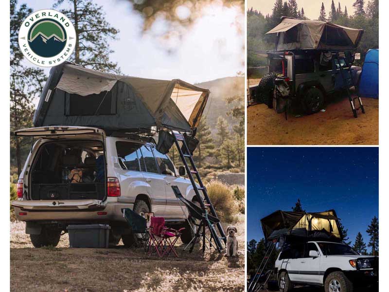 Overland Vehicle Systems 18189901 Best Hard Shell Rooftop Tent Bushveld II