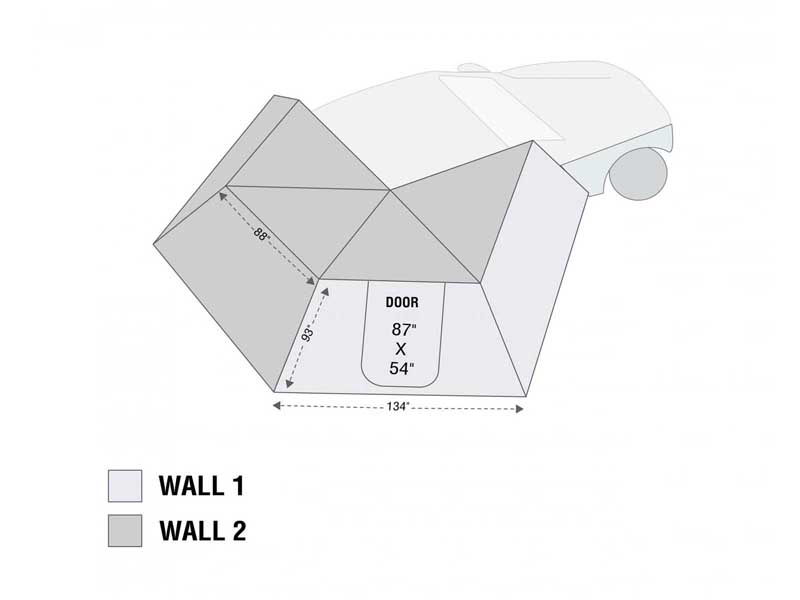 Overland 18239909 Overland Freestanding Passenger Nomadic 270 LT Awning Wall 2